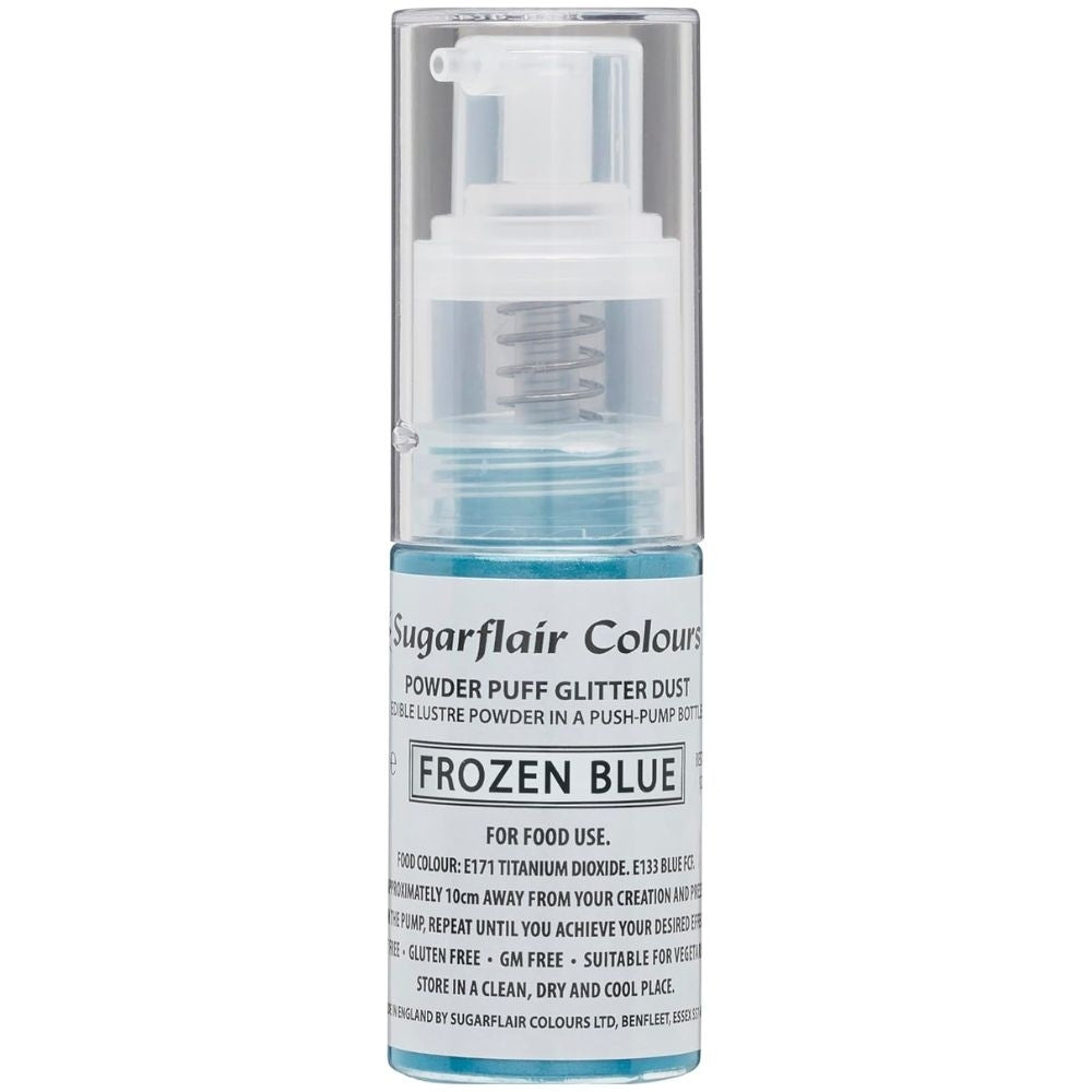 Sugarflair Glitter Dust Non-Aerosol Pump Spray - Frozen Blue