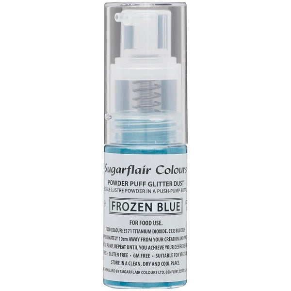 Sugarflair Glitter Dust Non-Aerosol Pump Spray - Frozen Blue