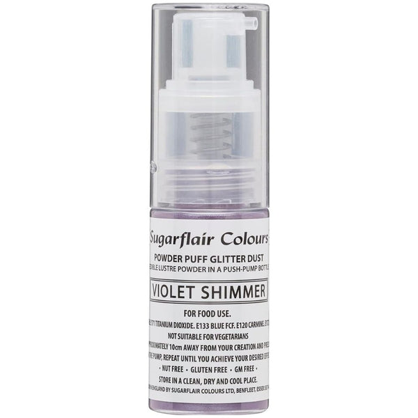 Sugarflair Glitter Dust Non-Aerosol Pump Spray - Violet Shimmer