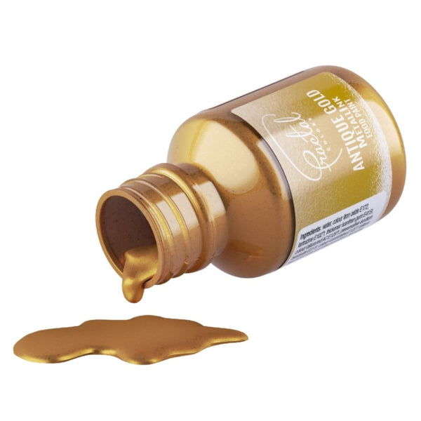 Fractal Colors MetallInk Food Paint 30ml - Antique Gold