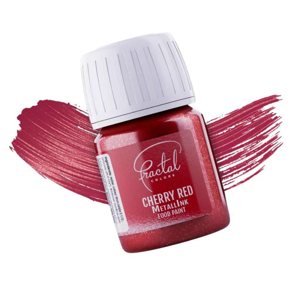 Fractal Colors MetallInk Food Paint 30ml - Cherry Red