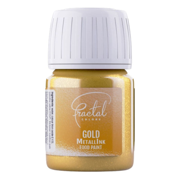Fractal Colors MetallInk Food Paint 30ml - Gold