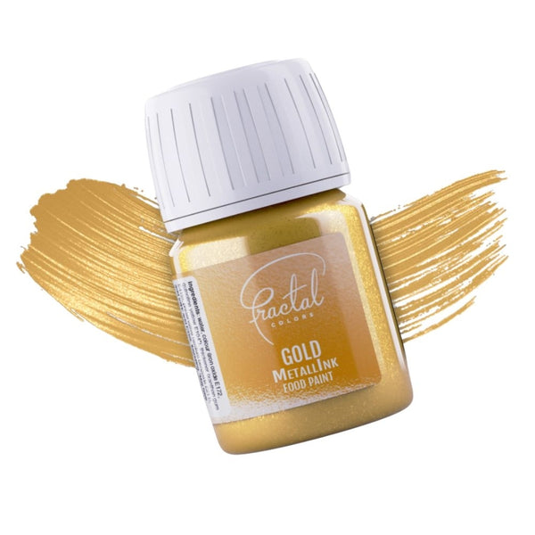 Fractal Colors MetallInk Food Paint 30ml - Gold