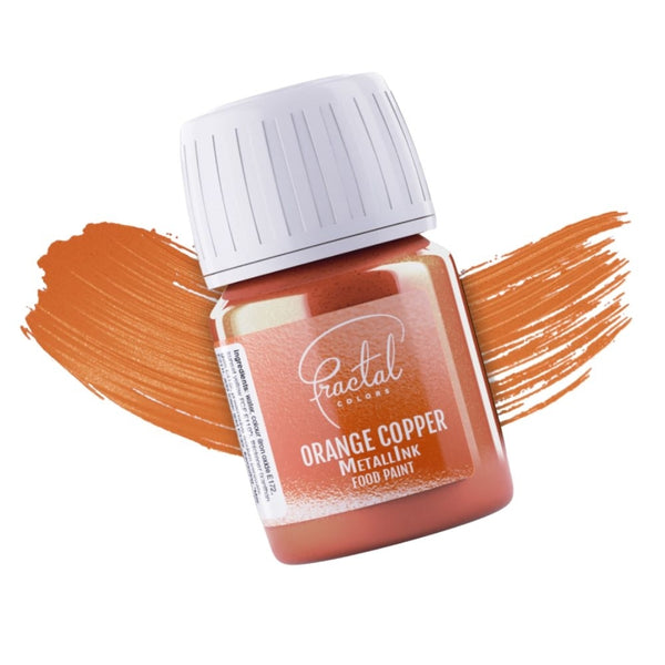 Fractal Colors MetallInk Food Paint 30ml - Orange Copper
