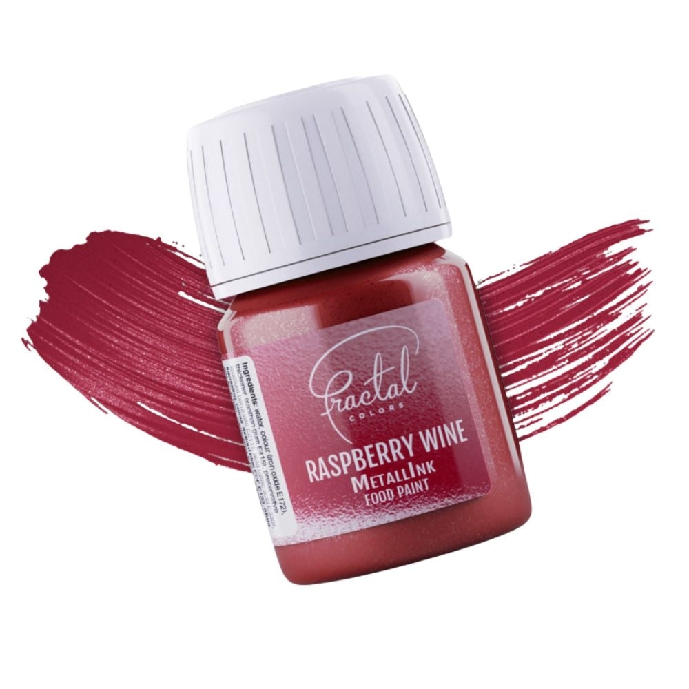 Fractal Colors MetallInk Food Paint 30ml - Raspberry Wine