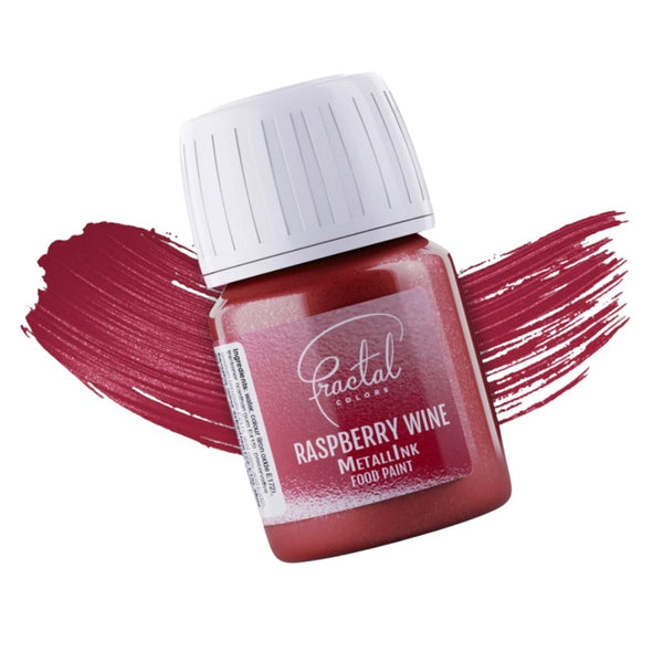 Fractal Colors MetallInk Food Paint 30ml - Raspberry Wine