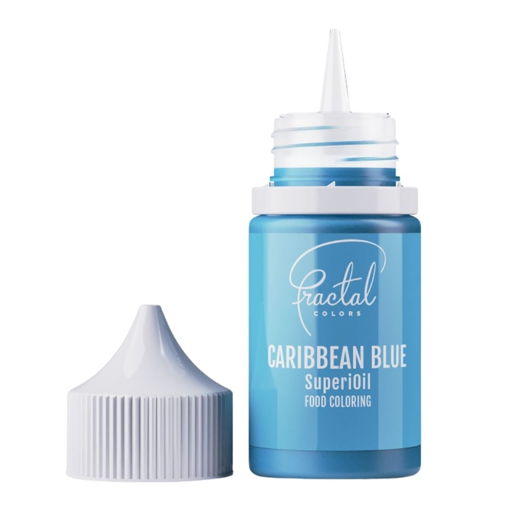Fractal Colors SuperiOil Oil Based Food Colouring 30ml - Caribbean Blue
