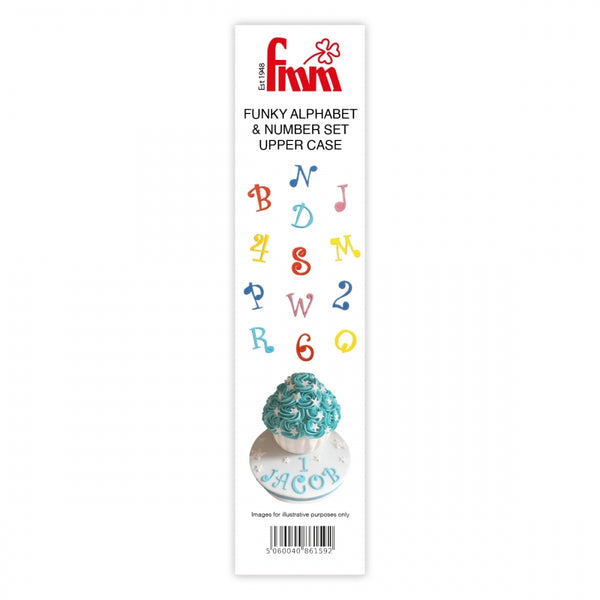 FMM Funky Upper Case Alphabet And Number Tappit Cutter Set