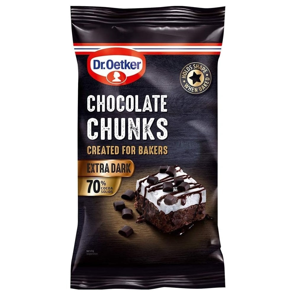 Dr. Oetker Extra Dark Chocolate Chunks 100g