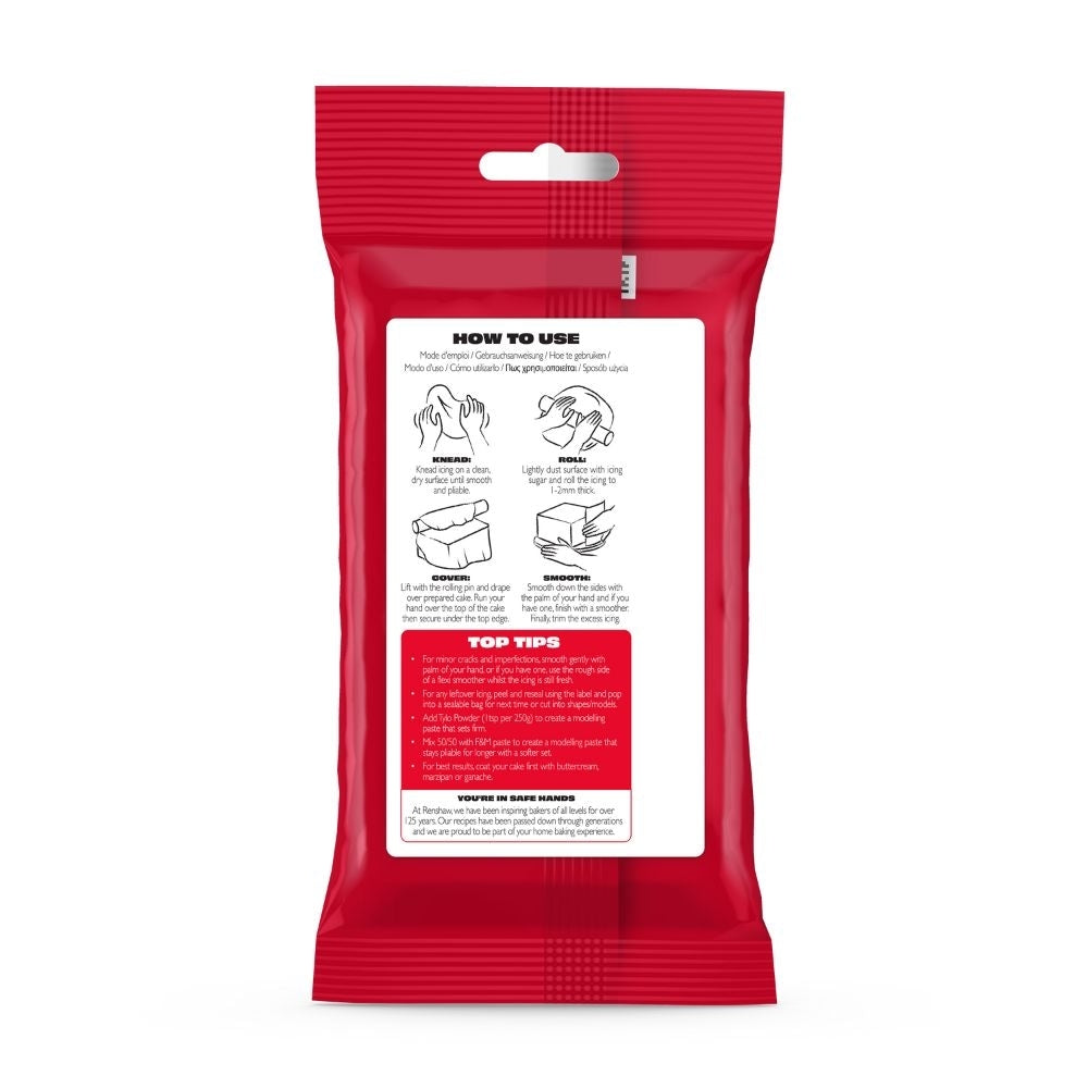 Renshaw Red Extra Ready To Roll Fondant Icing
