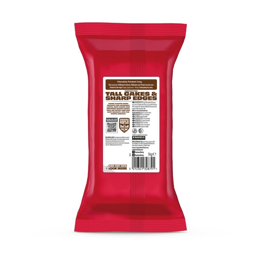Renshaw Chocolate Extra Ready To Roll Fondant Icing 1kg