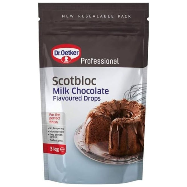 Dr. Oetker Professional Scotbloc Milk Chocolate Flavour Drops 3kg
