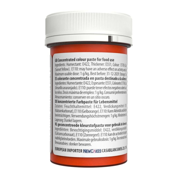 Sugarflair Orange - Pastel Paste Concentrate Colouring 25g