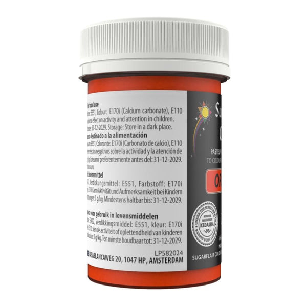 Sugarflair Orange - Pastel Paste Concentrate Colouring 25g