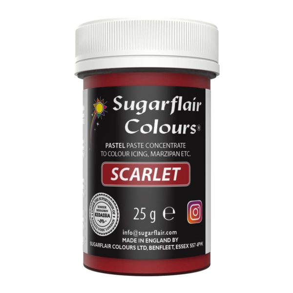 Sugarflair Scarlet - Pastel Paste Concentrate Colouring 25g