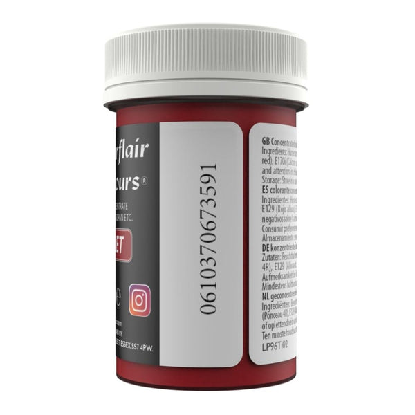 Sugarflair Scarlet - Pastel Paste Concentrate Colouring 25g