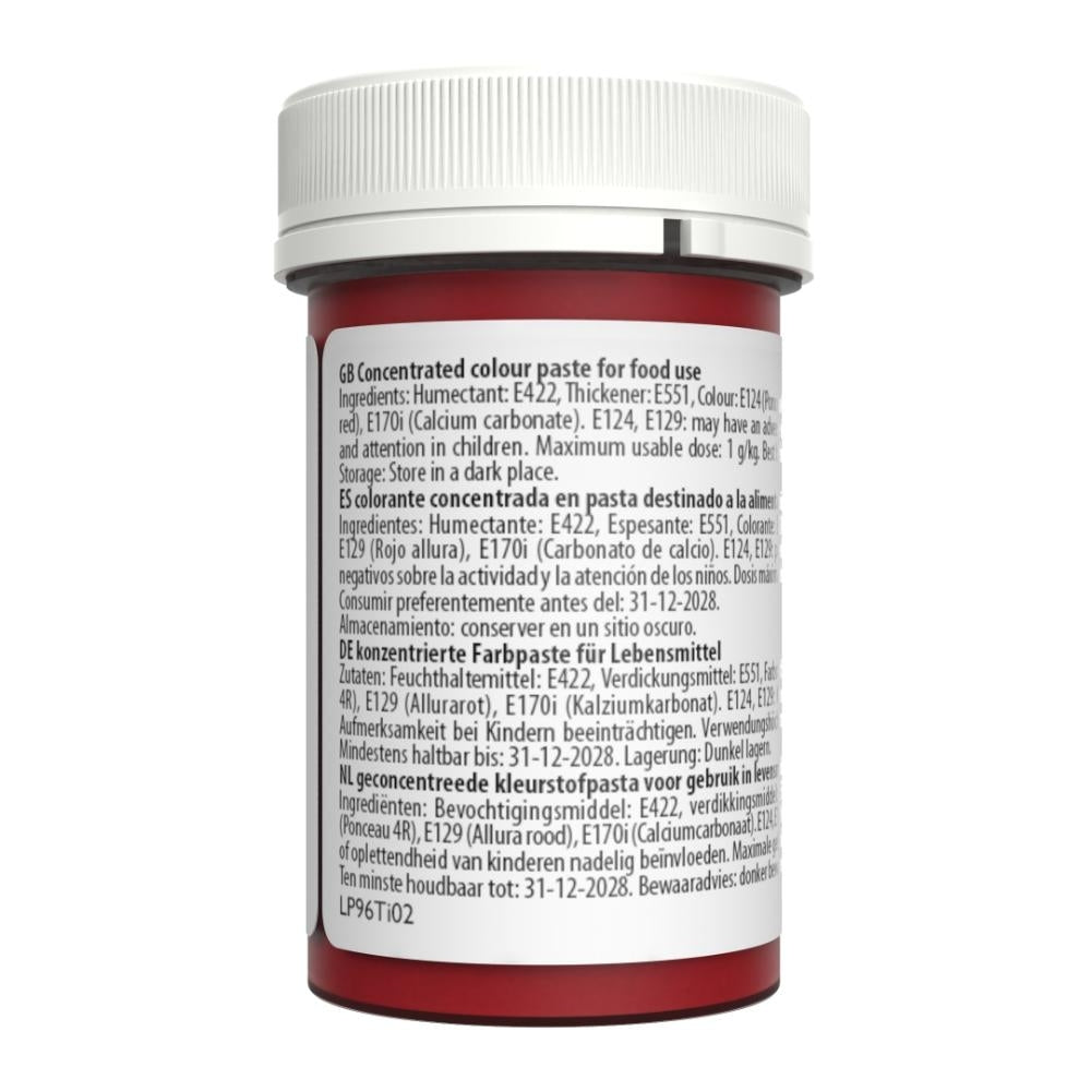 Sugarflair Scarlet - Pastel Paste Concentrate Colouring 25g