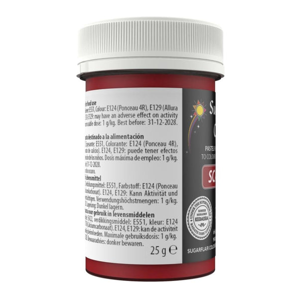 Sugarflair Scarlet - Pastel Paste Concentrate Colouring 25g