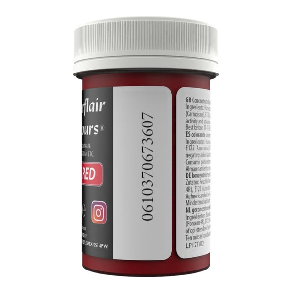 Sugarflair Cherry Red - Pastel Paste Concentrate Colouring 25g