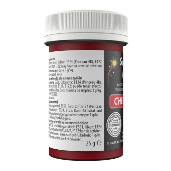 Sugarflair Cherry Red - Pastel Paste Concentrate Colouring 25g