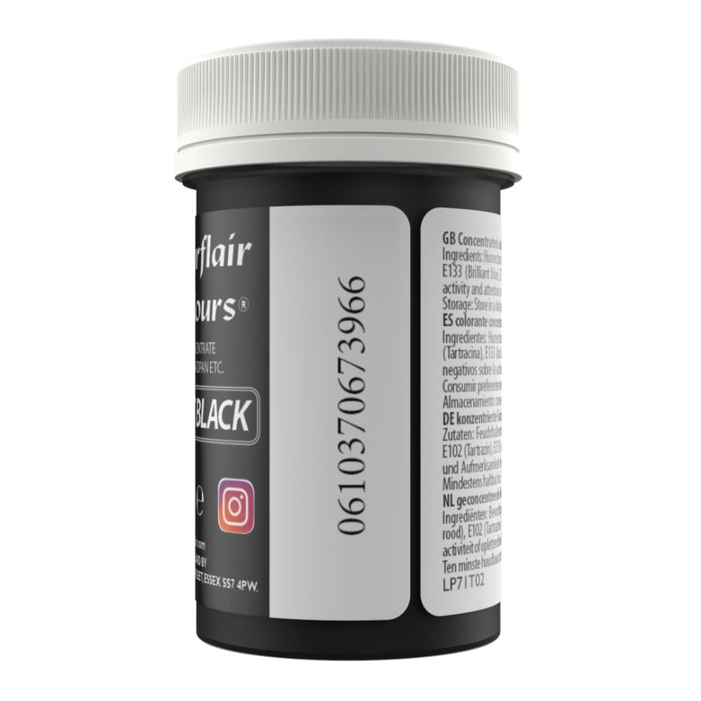 Sugarflair Midnight Black - Pastel Paste Concentrate Colouring 25g