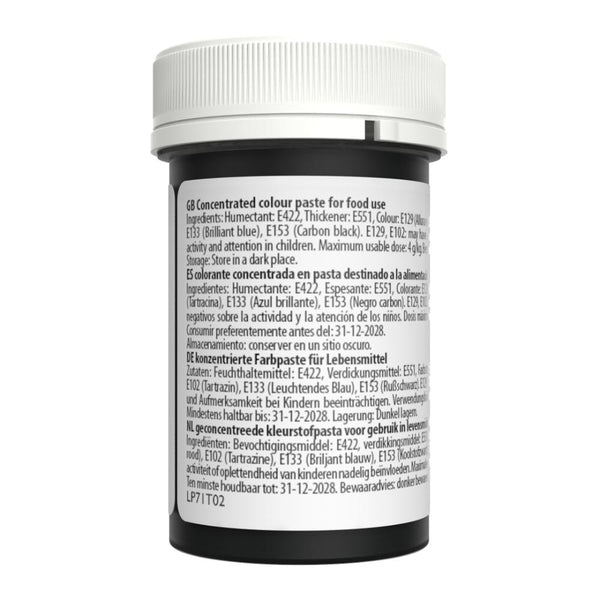 Sugarflair Midnight Black - Pastel Paste Concentrate Colouring 25g