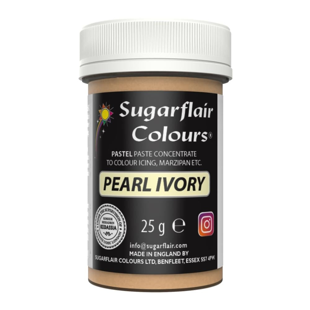Sugarflair Pearl Ivory - Pastel Paste Concentrate Colouring 25g