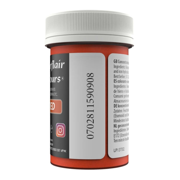 Sugarflair Spice Red - Pastel Paste Concentrate Colouring 25g