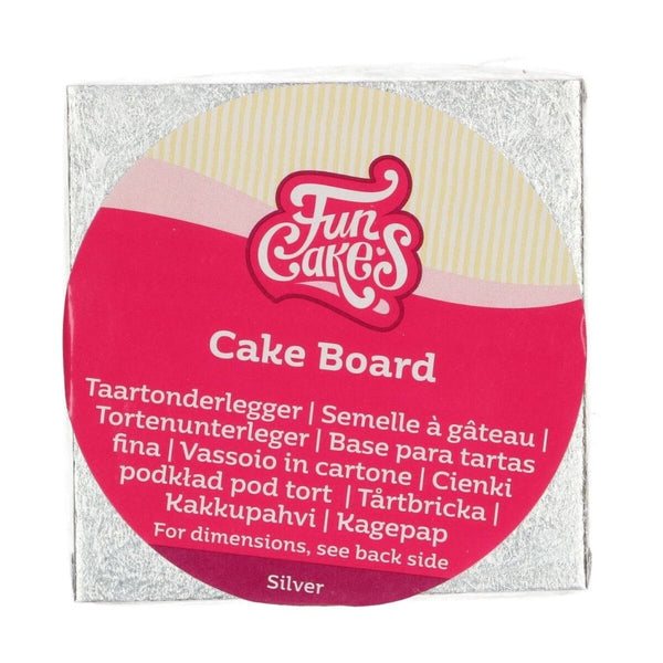 FunCakes 3mm Silver Square Cake Board