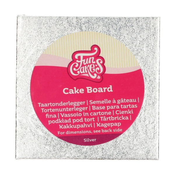 FunCakes 3mm Silver Square Cake Board