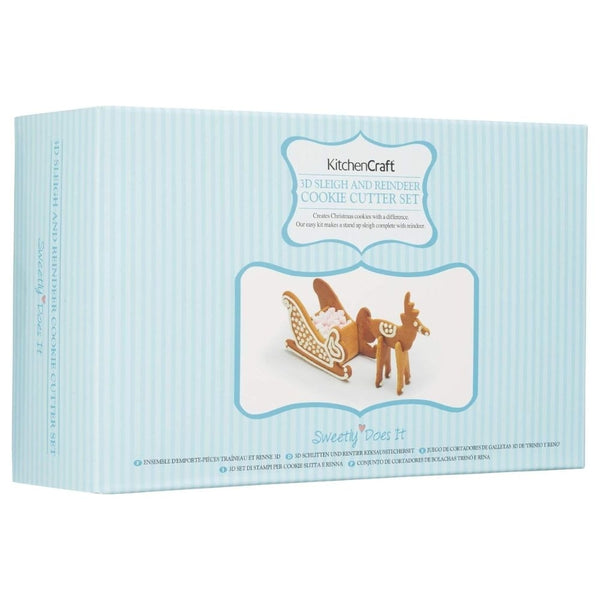 Kitchencraft 3D Sleigh & Reindeer Cookie Cutter Set