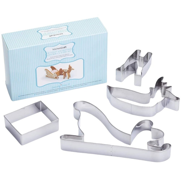 Kitchencraft 3D Sleigh & Reindeer Cookie Cutter Set