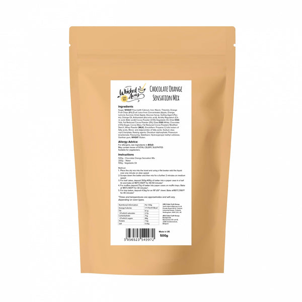 Whisked Away Chocolate Orange Luxury Cake Mix 500g
