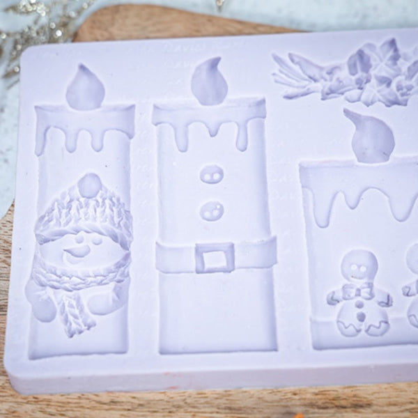 Karen Davies Christmas Candles Silicone Mould