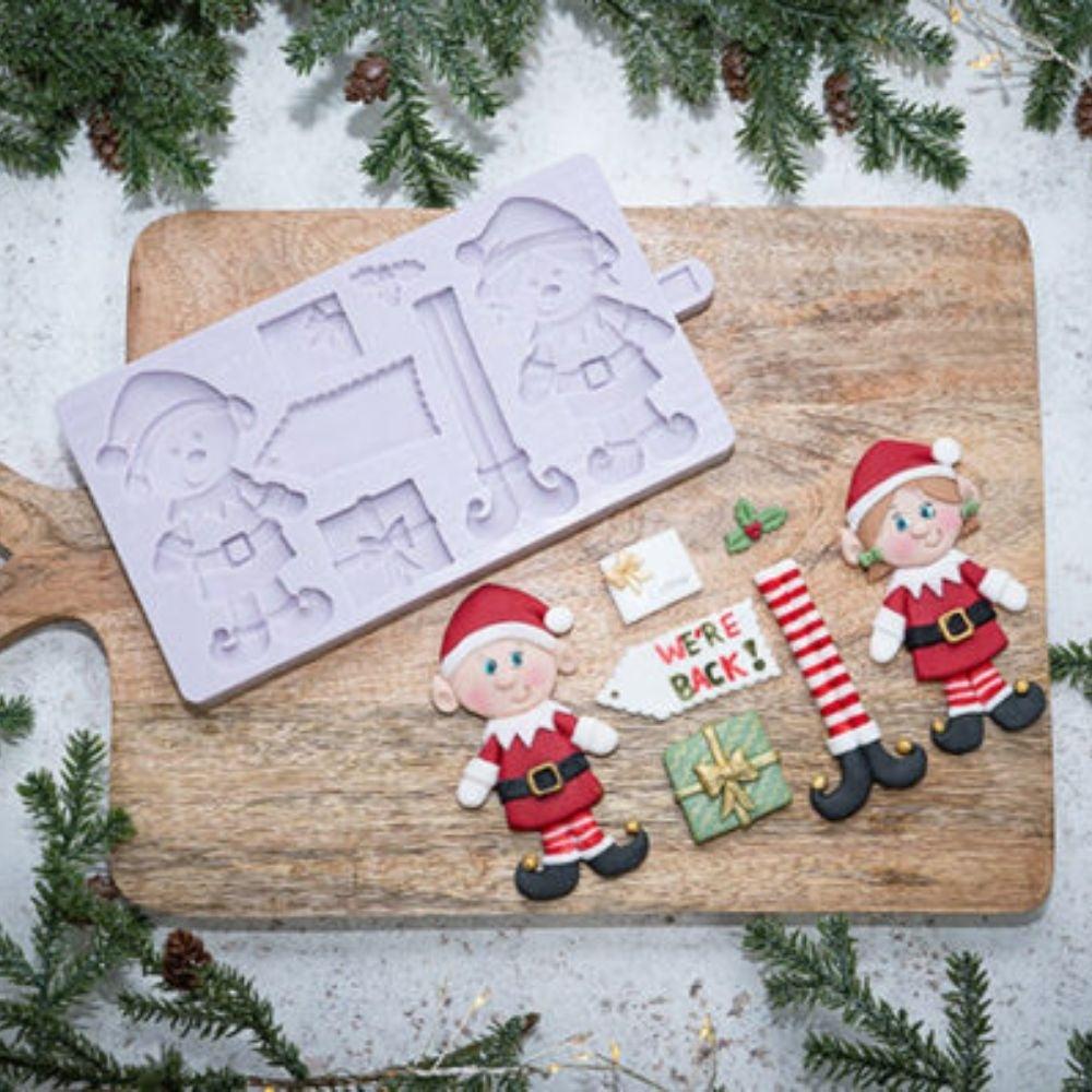 Karen Davies Christmas Elves Silicone Mould