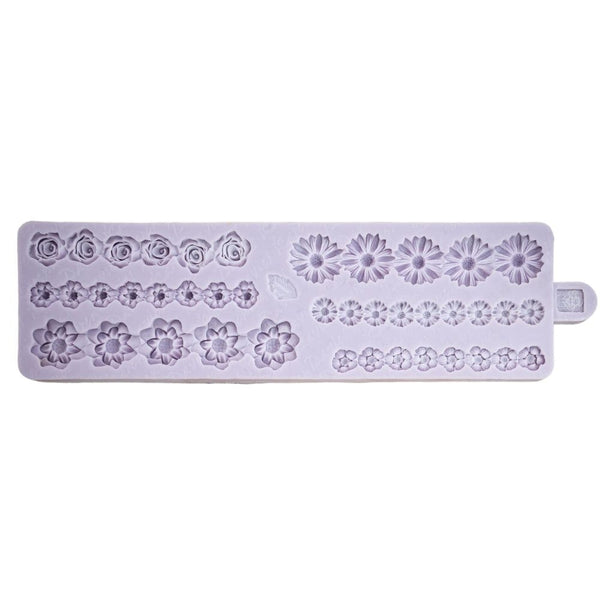 Karen Davies Miniature Flower Borders Silicone Mould