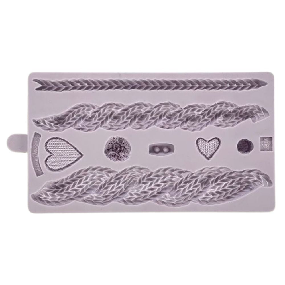 Karen Davies Rustic Cable Knit Silicone Mould