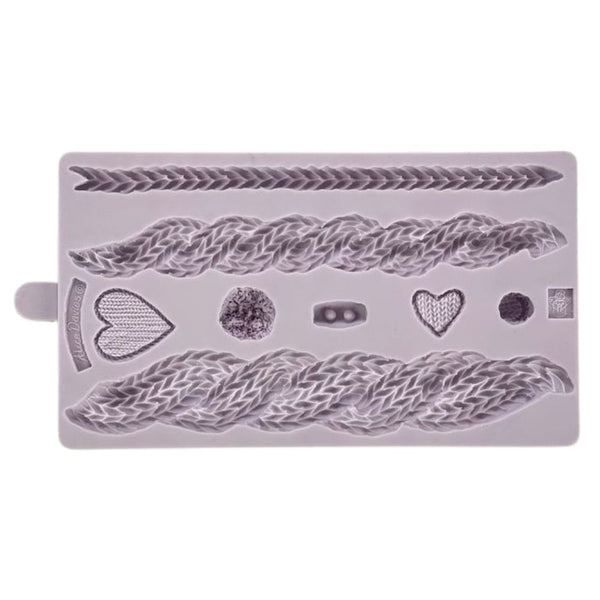 Karen Davies Rustic Cable Knit Silicone Mould