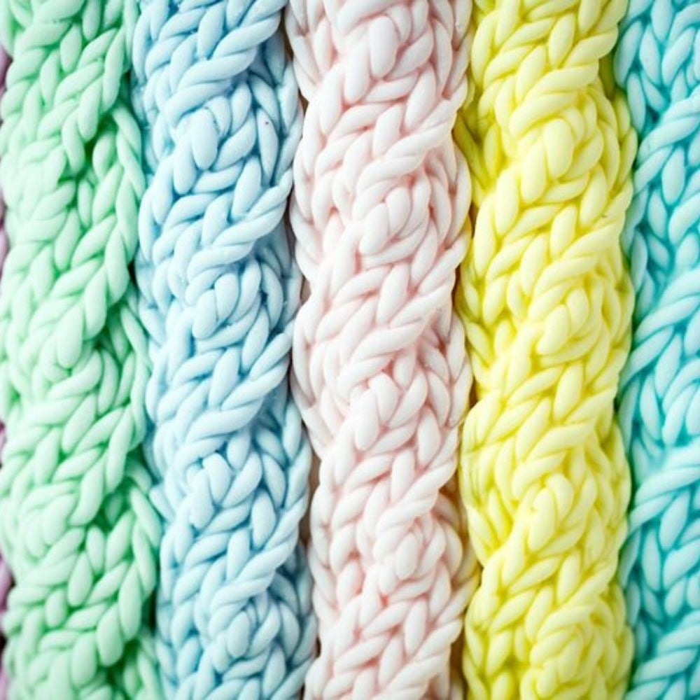 Karen Davies Rustic Cable Knit Silicone Mould