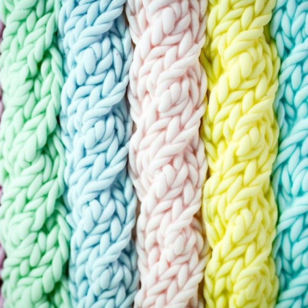 Karen Davies Rustic Cable Knit Silicone Mould