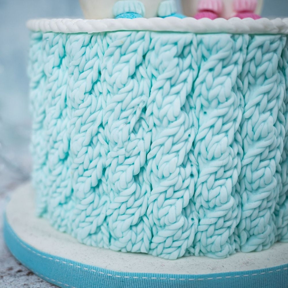 Karen Davies Rustic Cable Knit Silicone Mould