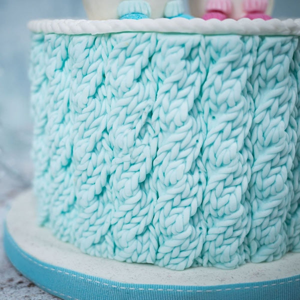 Karen Davies Rustic Cable Knit Silicone Mould