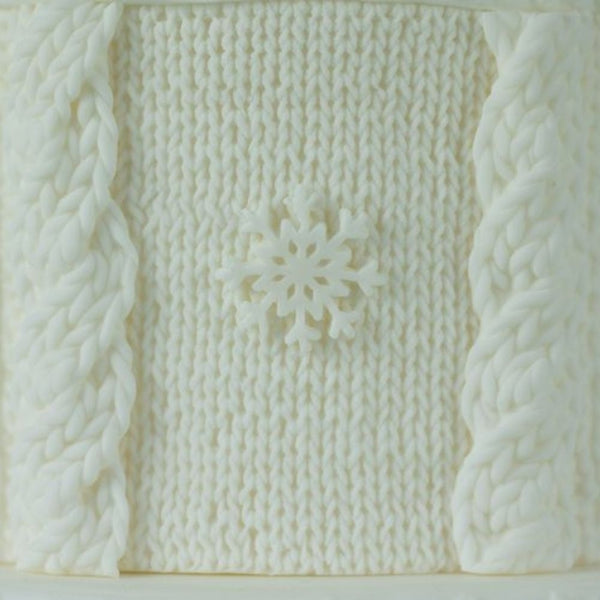 Karen Davies Rustic Cable Knit Silicone Mould