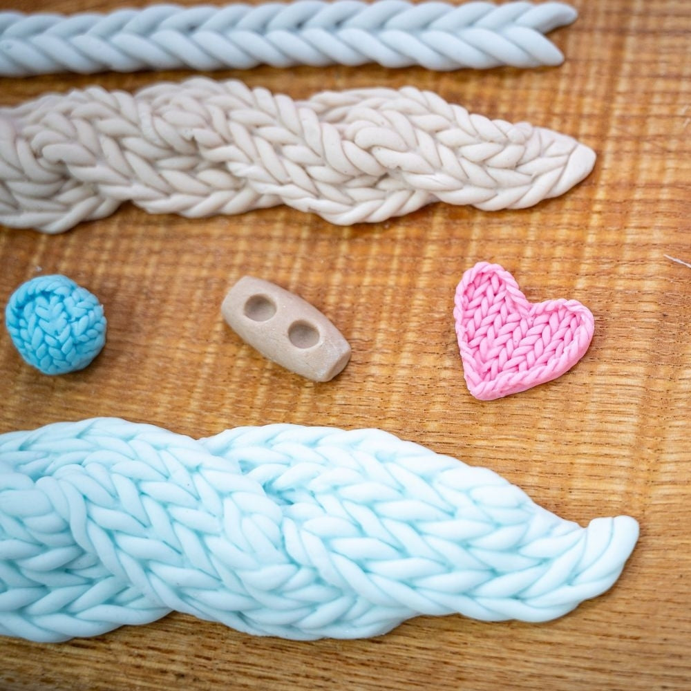Karen Davies Rustic Cable Knit Silicone Mould