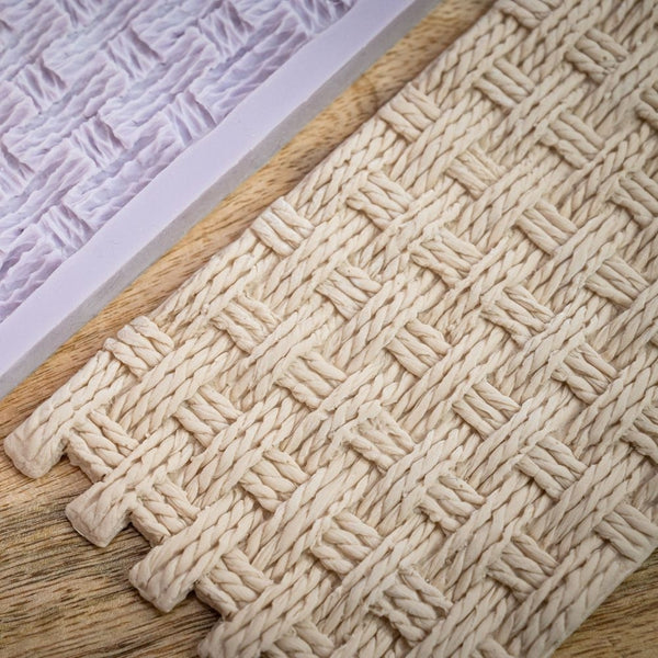 Karen Davies Rustic Basket Weave Silicone Mould