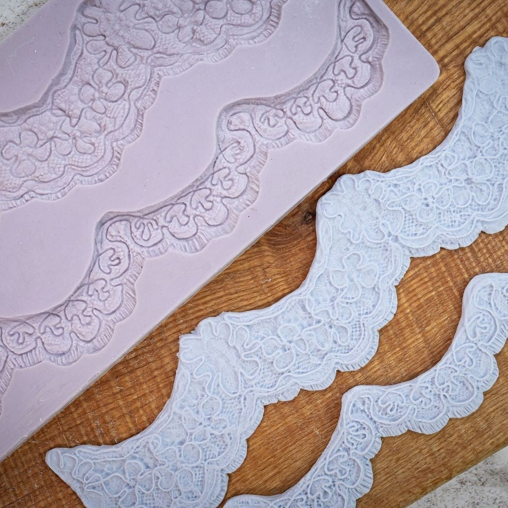Karen Davies Alice Vintage Lace Border Silicone Mould