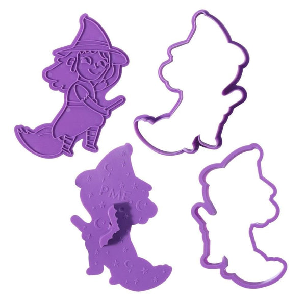 PME Creepy Characters Halloween Cookie Cutters & Stamps Set Of 3