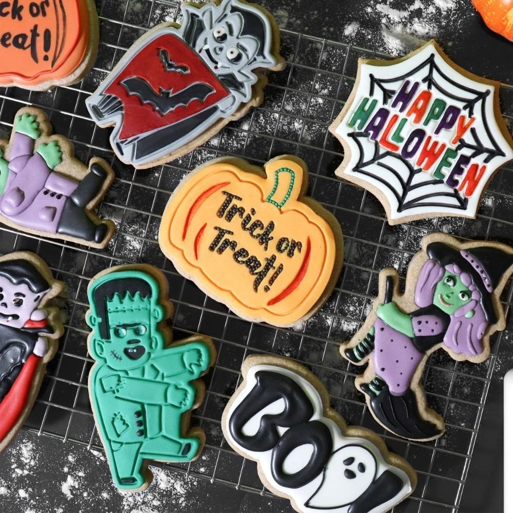 PME Happy Halloween Cookie Cutters & Stamps Set Of 3