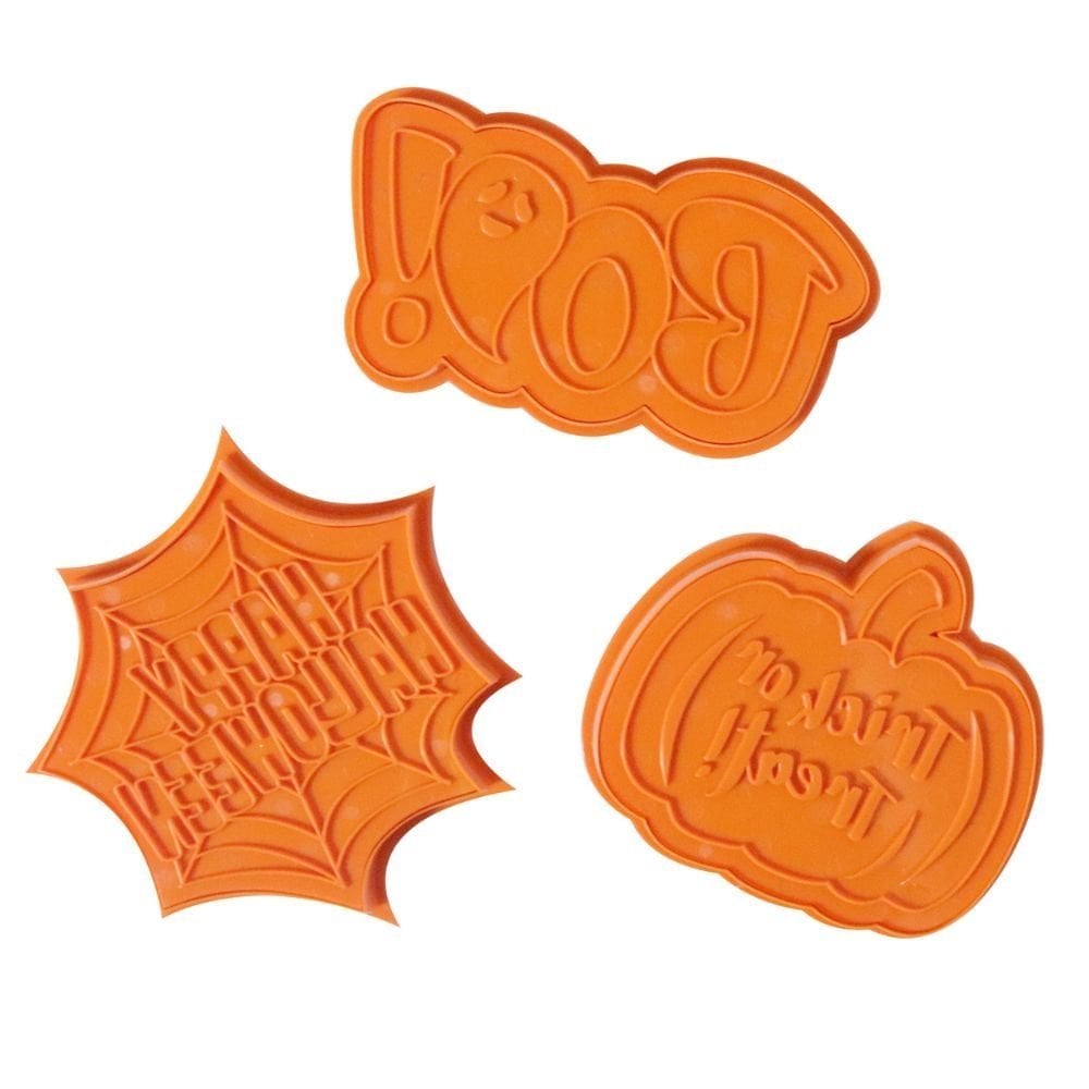PME Happy Halloween Cookie Cutters & Stamps Set Of 3