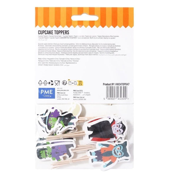 PME Spooky Characters Halloween Cupcake Toppers Set Of 24